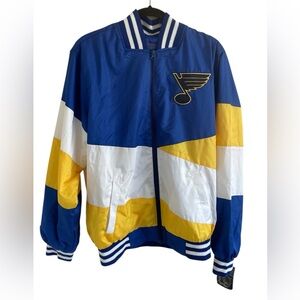 St. Louis Blues NHL bomber jacket in blue and yellow #hockey